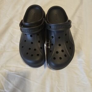 CROCS Black Clogs with Textured Sole